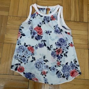Tank business floral blouse